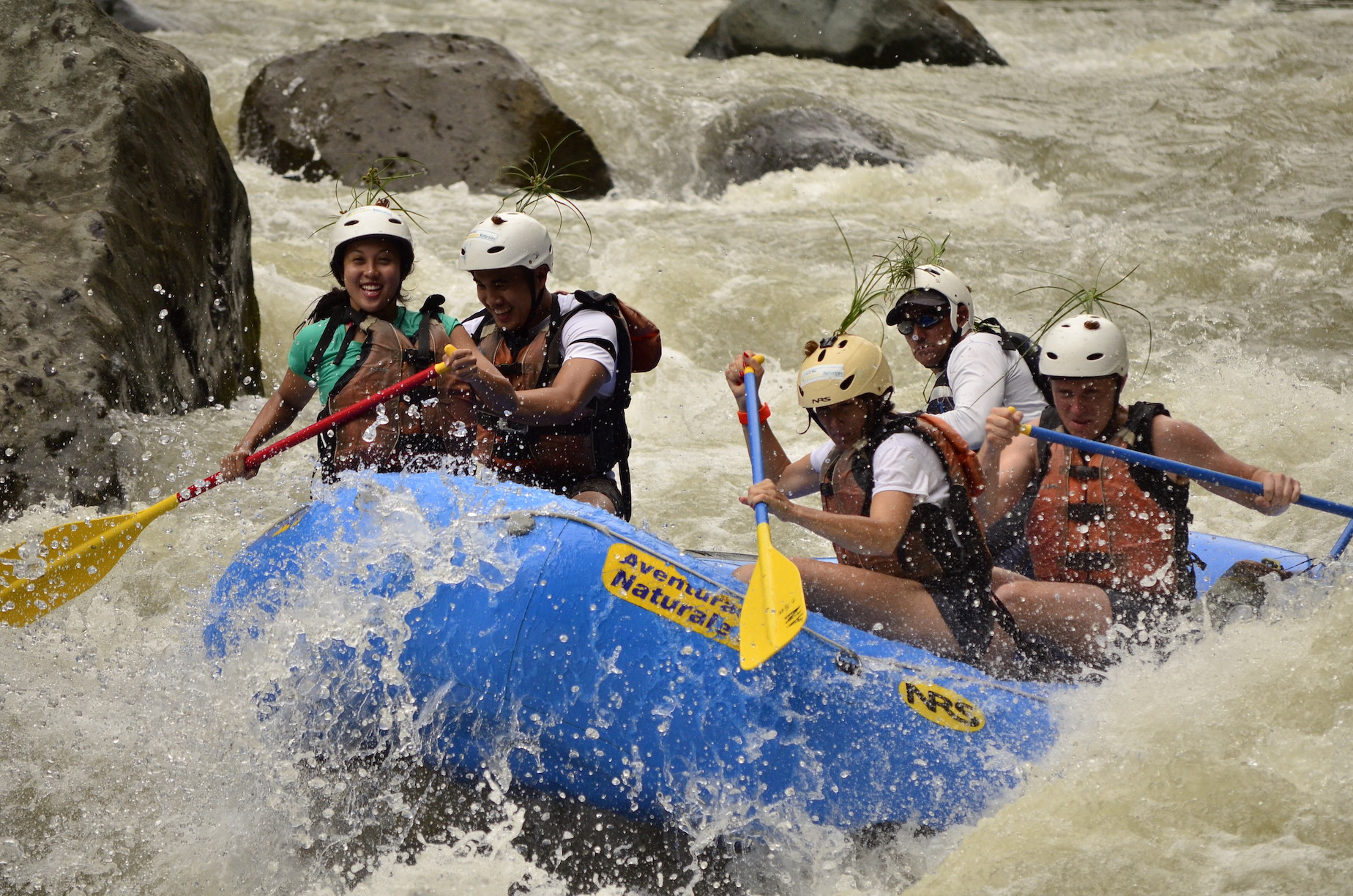 Rafting équipe confiance